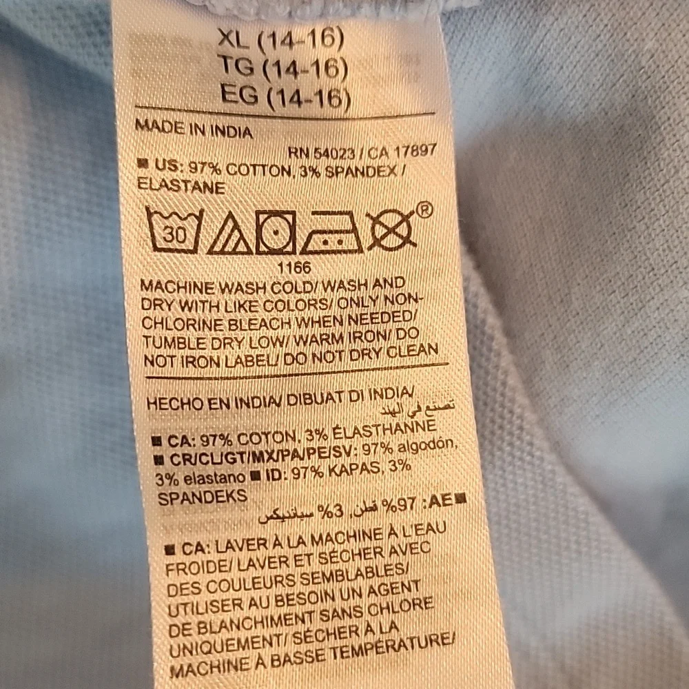 OLD NAVY‎ NeW Bundle of 3 Boy's Light Blue Long Sleeve School Uniform Polo Shirt